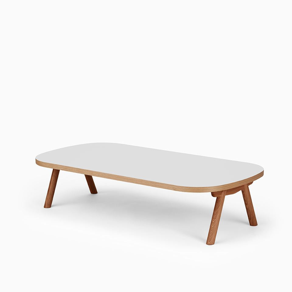 KUUM Living Table Oval  W1600 × D800 - メラミンホワイト / クーム リビング テーブル
