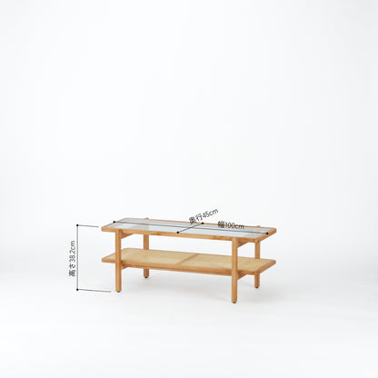 ラタングラスローテーブル