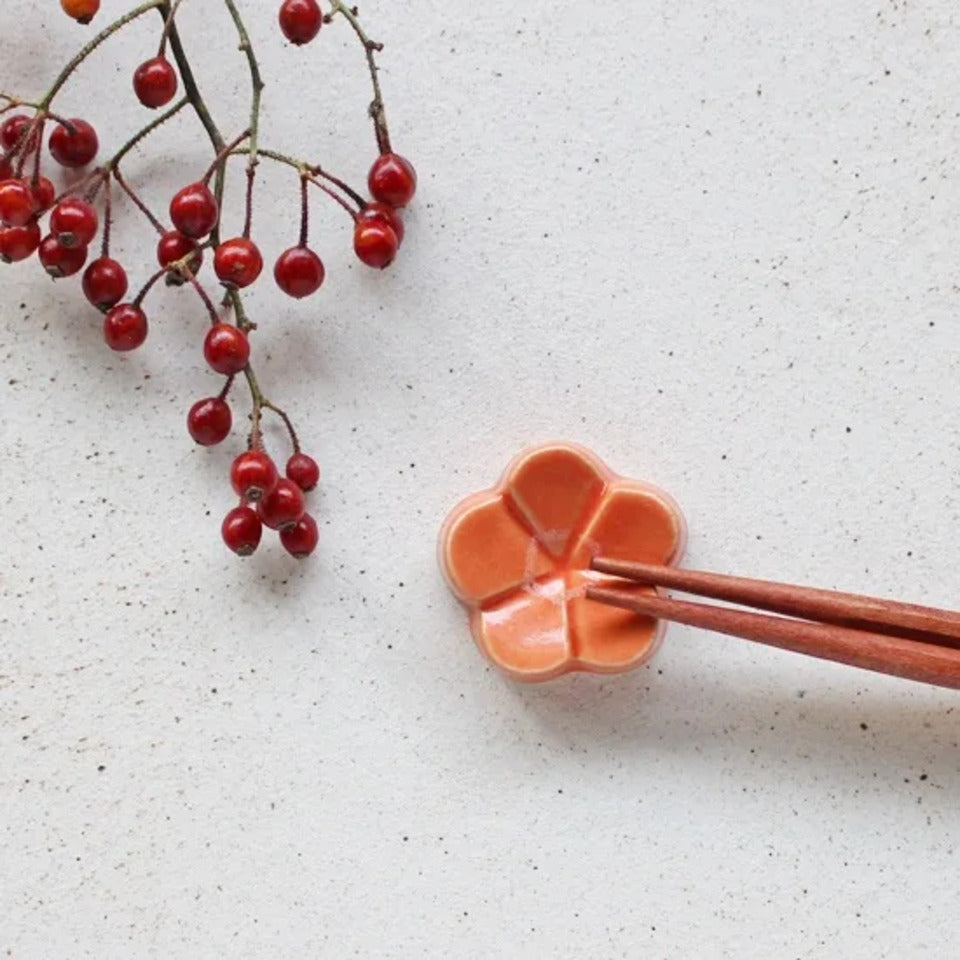 Chopstick Rest Plum-Shaped Carrot / 箸置き 梅型にんじん