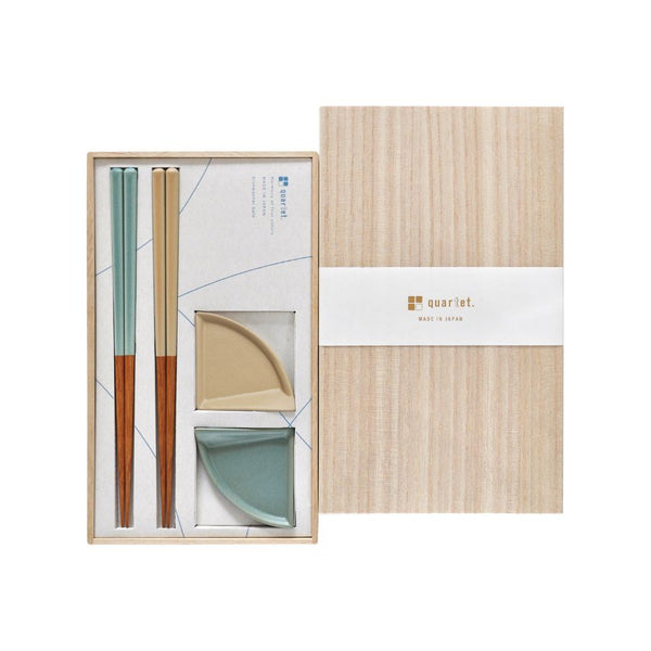 Chopsticks and Fan-shaped Mini Plate 2PGift Set