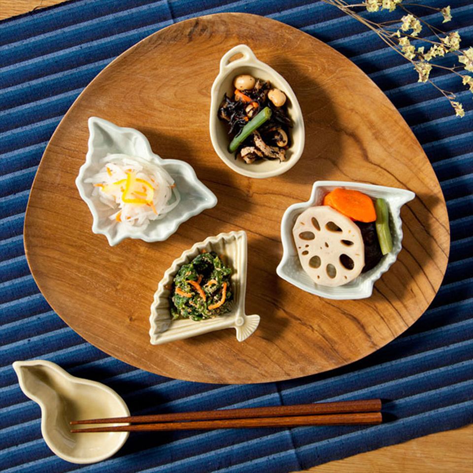 Auspicious-shape Mini Plate / 吉祥モチーフ豆皿　使用例