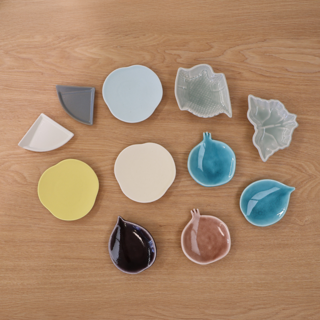 Auspicious-shape Mini Plate / 吉祥モチーフ豆皿
