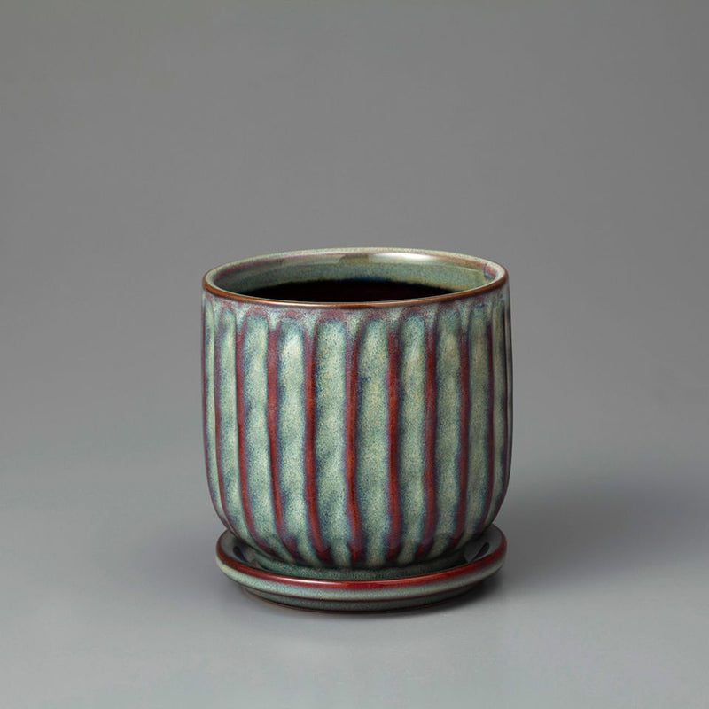 Striped Ceramic Pot S / ストライプセラミックポットS