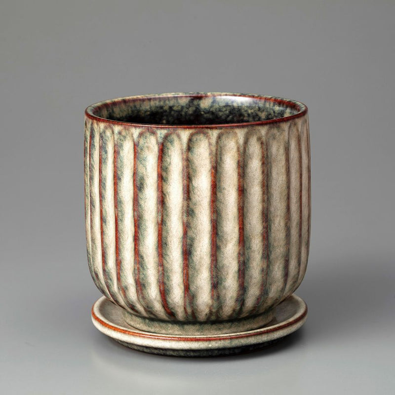 Striped Ceramic Pot M / ストライプセラミックポットM